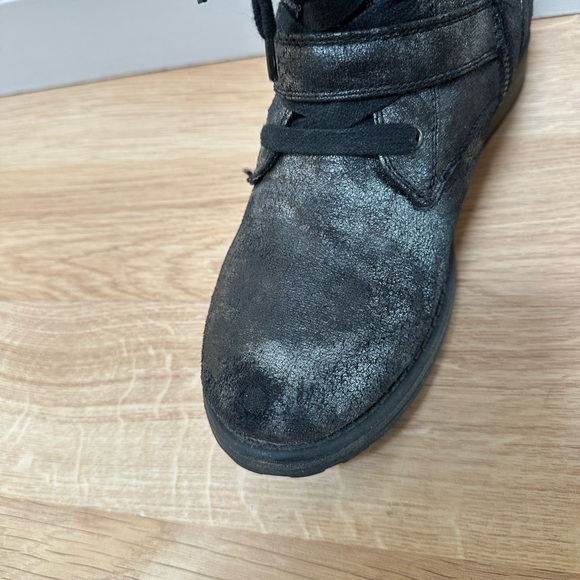 Roxy Sweater Cuff Combat Style Boots - Picture 5 of 8